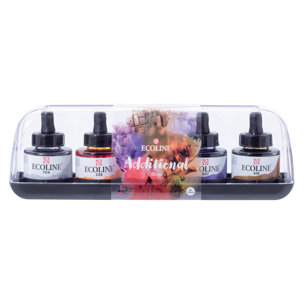 Ecoline Watercolour 30ml Pipette Jar Set, 5-Colors, Secondary